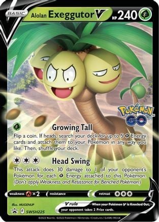 Alolan exeggutor V 225 SWSH Black Star Promos