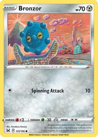 Bronzor 125/196 Lost Origin