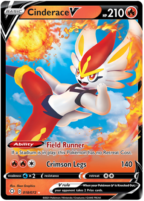 Cinderace V 018/072 Shining Fates