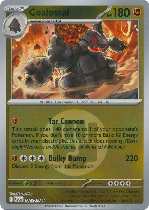 Coalossal 120/217 Ascended Heroes - Energy Reverse Holo
