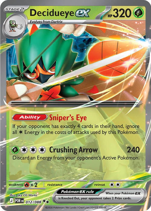 Decidueye ex 012/088 Perfect Order