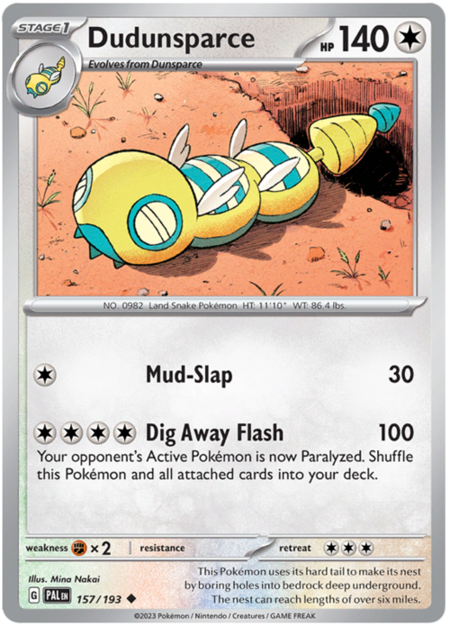 Dudunsparce 157/193 Paldea Evolved