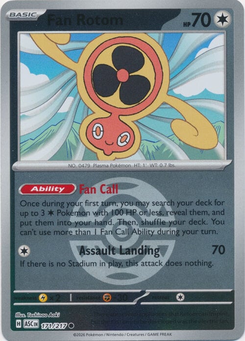 Fan Rotom 171/217 Ascended Heroes - Ball & Rocket Reverse Holo