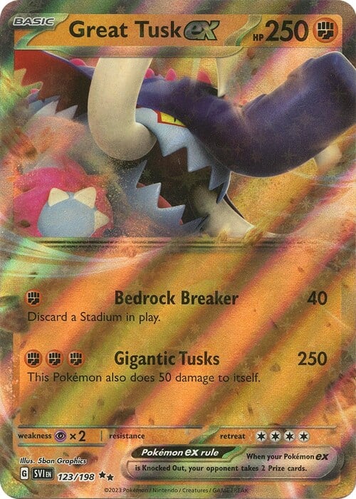 Great Tusk ex 123/198 Scarlet & Violet