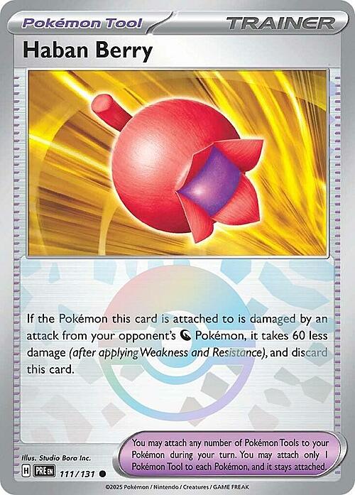 Haban Berry 111/131 Prismatic Evolutions - Poké Ball Reverse Holo