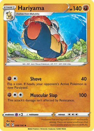 Hariyama 098/196 Lost Origin
