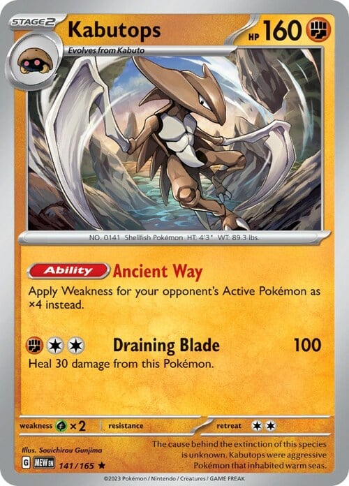 Kabutops 141/165 151