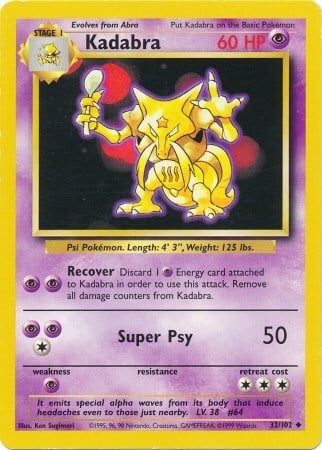 Kadabra 32/102 Base Set