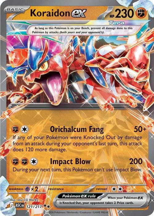 Koraidon ex 121/217 Ascended Heroes