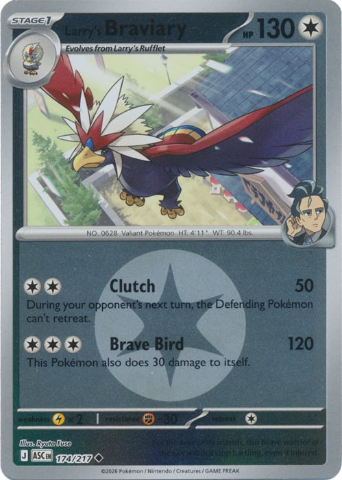 Larry's Braviary 174/217 Ascended Heroes - Energy Reverse Holo