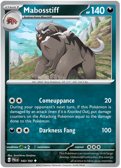 Mabosstiff 143/193 Paldea Evolved