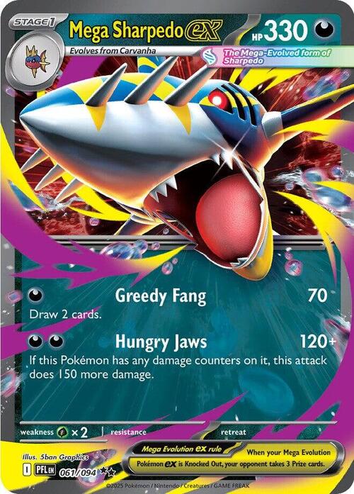 Mega Sharpedo ex 061/094 Phantasmal Flames