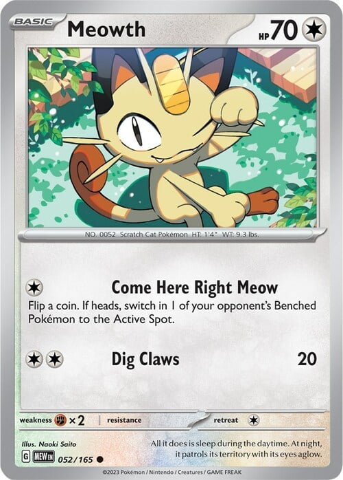 Meowth 052/165 151