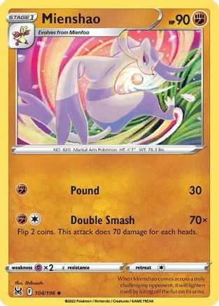 Mienshao 104/196 Lost Origin