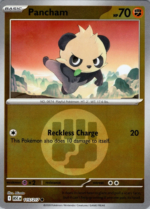 Pancham 115/217 Ascended Heroes - Energy Reverse Holo