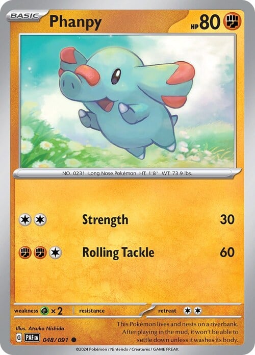Phanpy 048/091 Paldean Fates