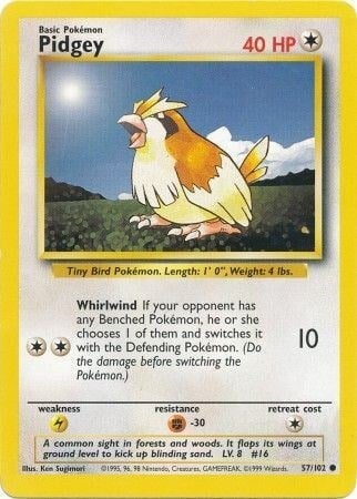 Pidgey 57/102 Base Set