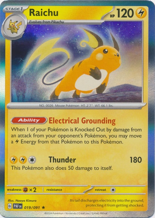Raichu 019/091 Paldean Fates