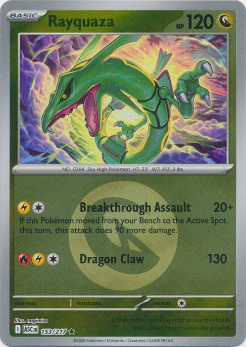 Rayquaza 153/217 Ascended Heroes - Energy Reverse Holo