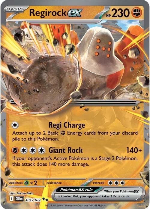 Regirock ex 101/182 Destined Rivals