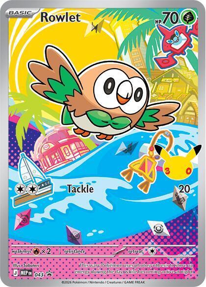 Rowlet 043 MEP Black Star Promos