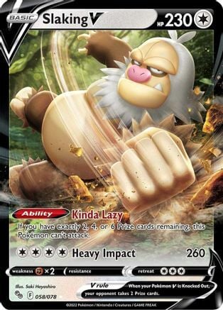 Slaking V 058/078 Pokémon TCG: Pokémon GO