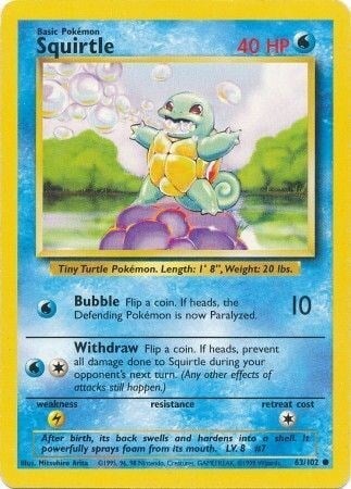 Squirtle 63/102 Base Set