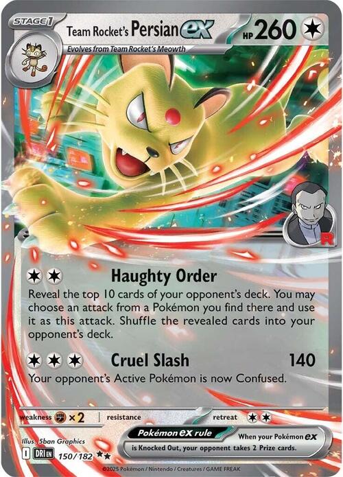 Team Rocket's Persian ex 150/182 Destined Rivals
