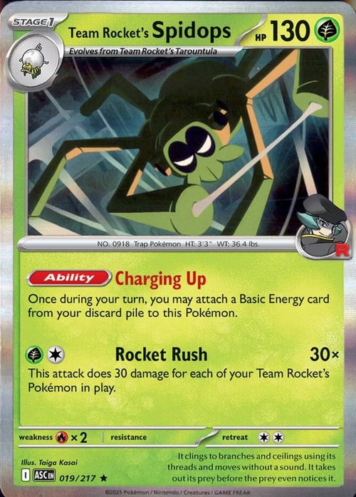 Team Rocket's Spidops 019/217 Ascended Heroes