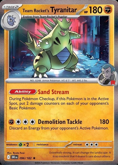 Team Rocket's Tyranitar 096/182 Destined Rivals