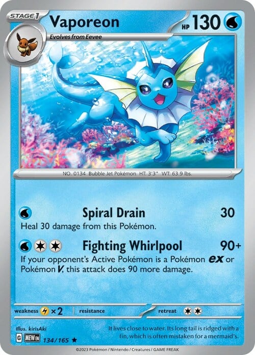 Vaporeon 134/165 151