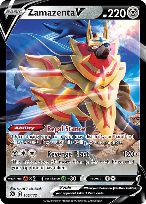 Zamazenta V 105/172 Brilliant Stars